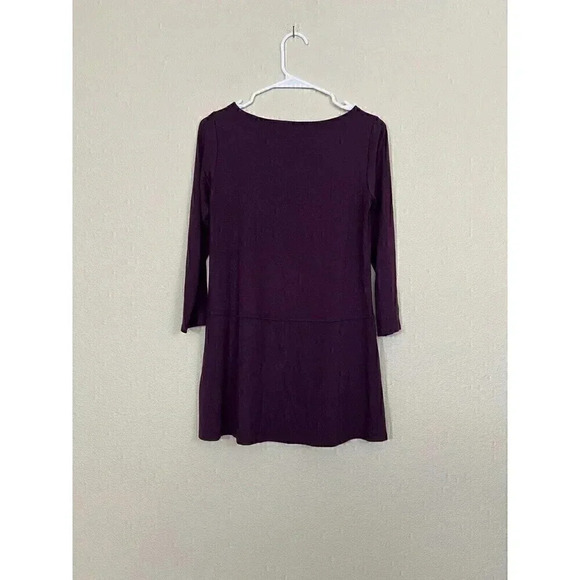 Eileen Fisher Womens 3/4 Quarter Sleeve Blouse Tunic Size XXS Viscose Blend - Picture 2 of 8